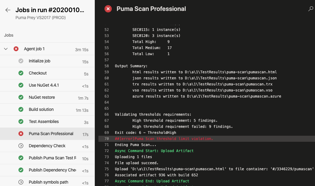 Pipeline Threshold Evaluation